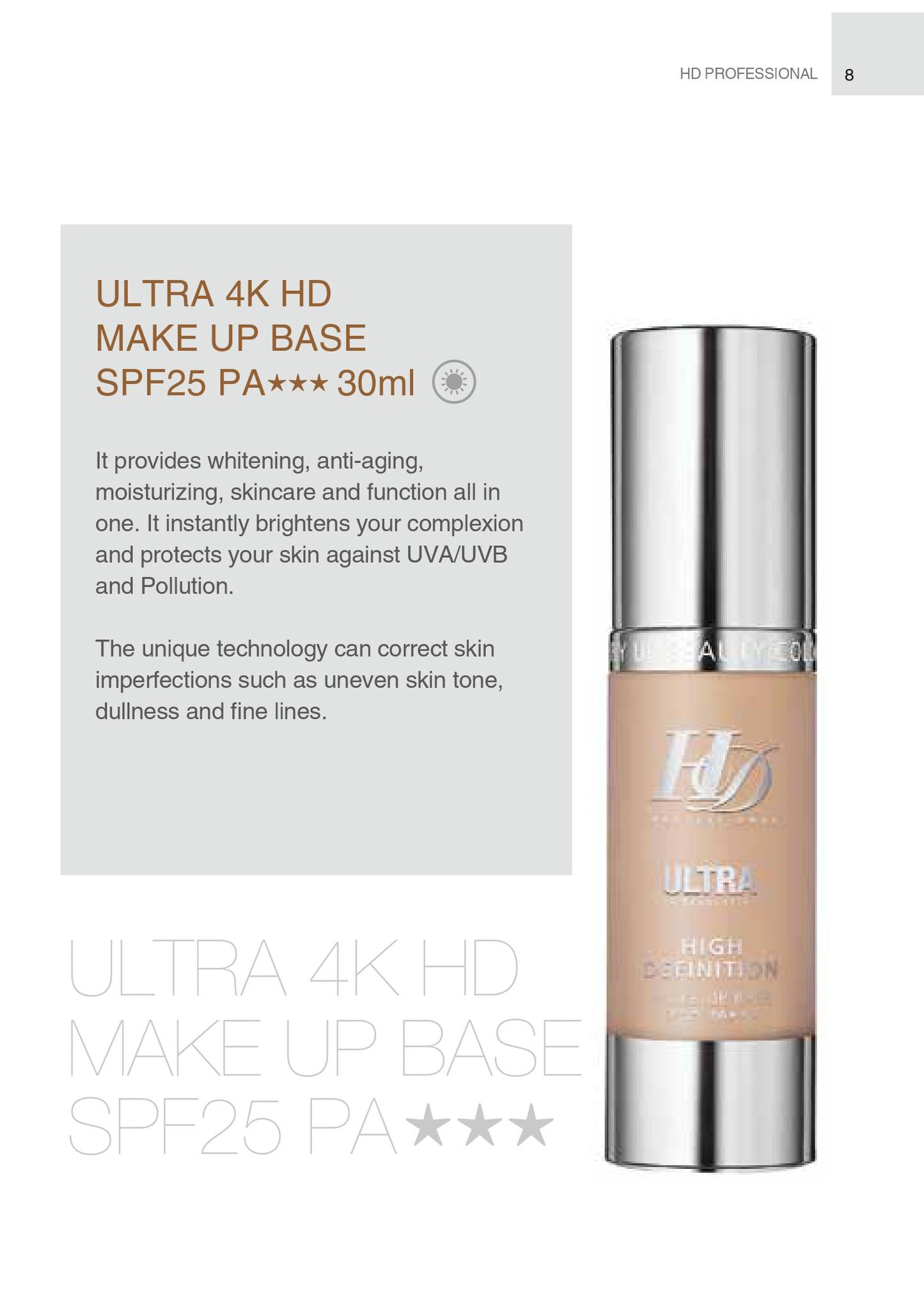 FLY UP ULTRA 4K HD MAKEUP BASE SPF25★★★ - KatTong