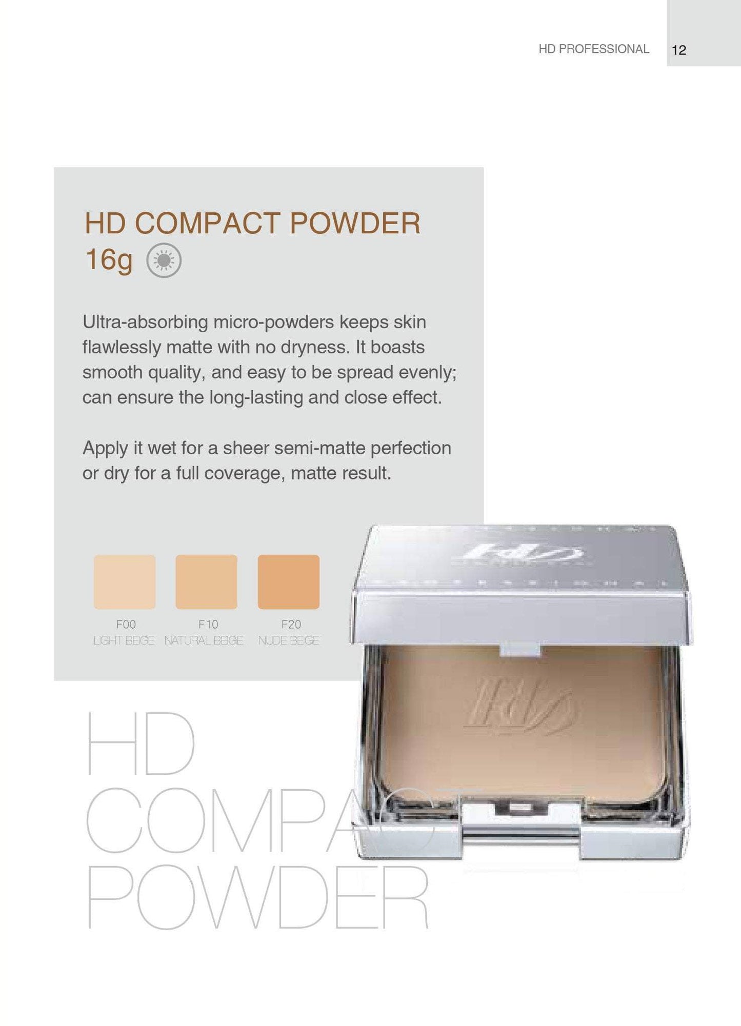 Fly Up Cosmetics HD Compact Powder - fly up beauty HD makeup professional make up kattong 