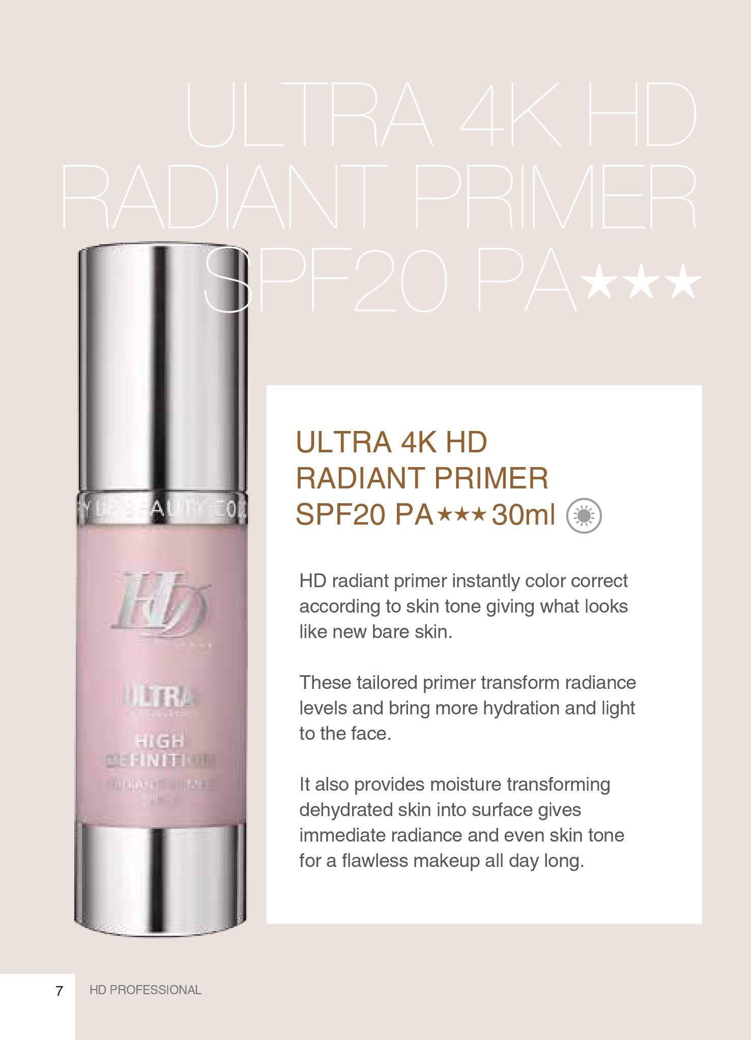 Fly Up HD Radian Primer SPF 30 - fly up beauty HD makeup professional make up kattong 